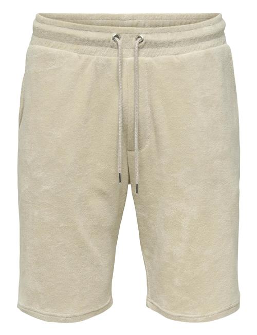 Onshellas Reg Frotte Shorts ONLY & SONS Beige