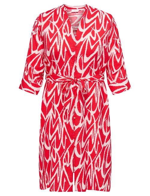 Carolivera 3/4 Knee Shirt Dress Aop ONLY Carmakoma Red