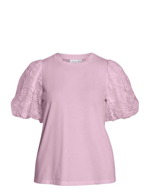 Visimonia O-Neck S/S Top Vila Pink