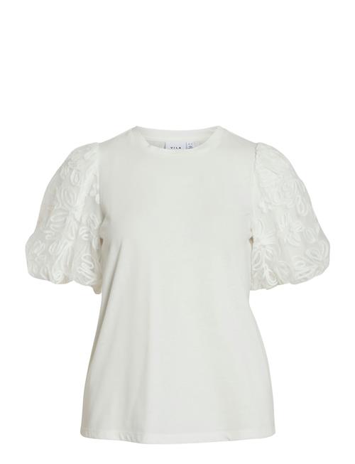 Visimonia O-Neck S/S Top Vila White