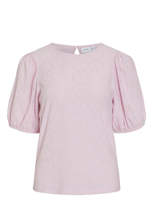 Vikally O-Neck 2/4 Top - Noos Vila Pink