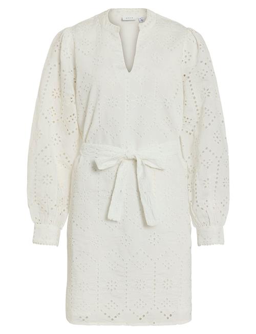 Visine L/S Short Dress Vila White