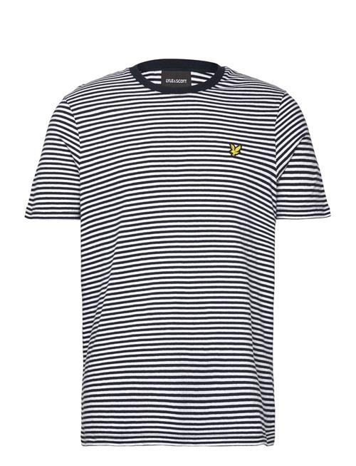 Se Linen Blend Breton Stripe T-Shirt Lyle & Scott Patterned ved Booztlet