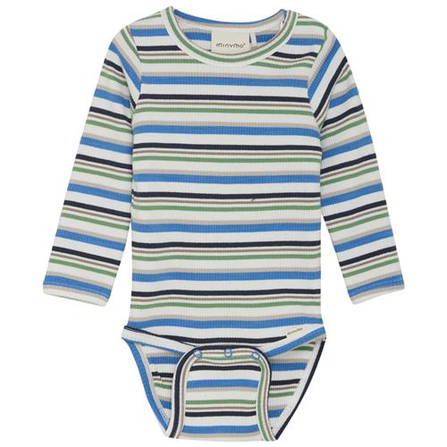 Minymo Ribbet Baby Body Regatta | Blå | 62 cm