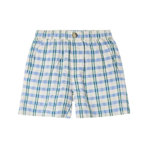 Se garbo&friends Seersucker-shorts Check Mar | Grønn | 122/128 cm ved Babyshop