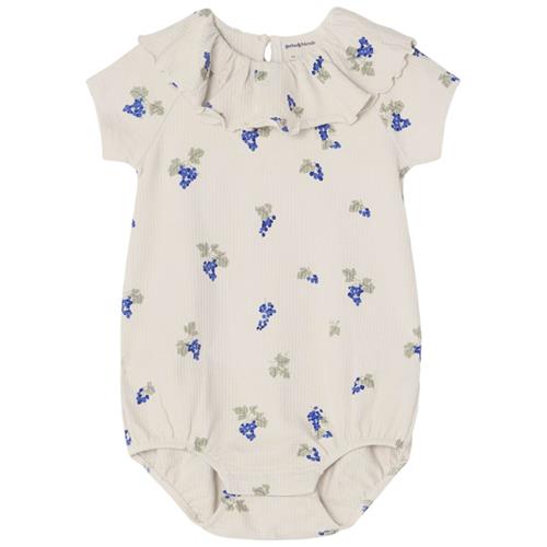 garbo&friends Romper I Jersey Grapes Ecru 62/68 cm  Hvid  62/68 cm  Unisex
