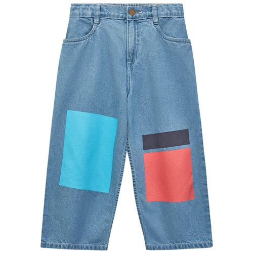 Wynken Kite Block Jeans Sky Blue Setting Sun 4 Y  Blå  4 år  Unisex