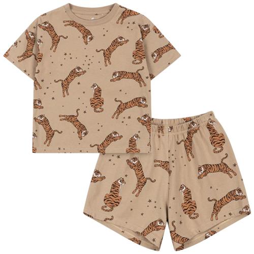 Se Konges Sløjd GOTS Lin Sæt Tiger | Beige | 7-8 years ved Babyshop