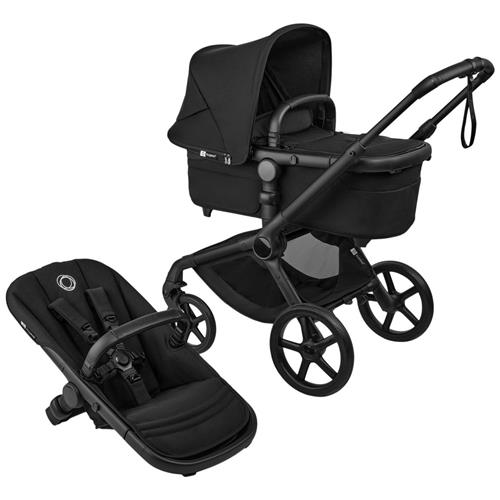 Bugaboo Bugaboo Fox 5 Renew Complete Vugge Og Sæde Klapvogn Black / Heritage Black | Sort | 0-3