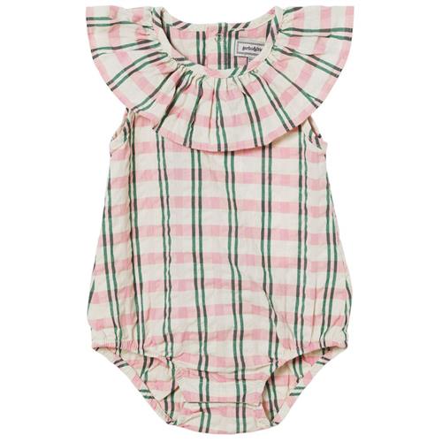 Se garbo&friends Seersucker Romper Check Carnation | Lyserød | 86/92 cm ved Babyshop