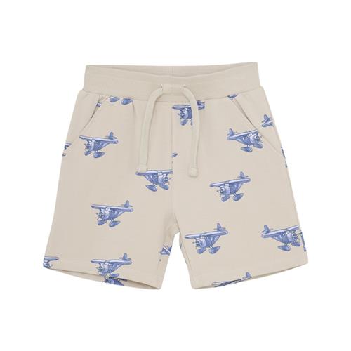 EnFant GOTS Sweatshorts Aop French Oak 104cm  Beige  104 cm  mand