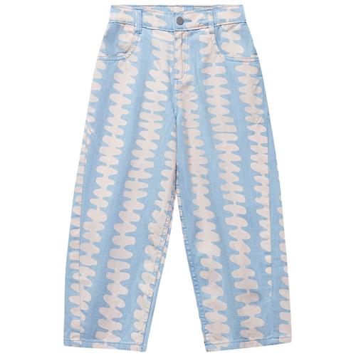Wynken Square Pocket Jeans Soft Pink Stripe 4 Y  Blå  4 år  Unisex