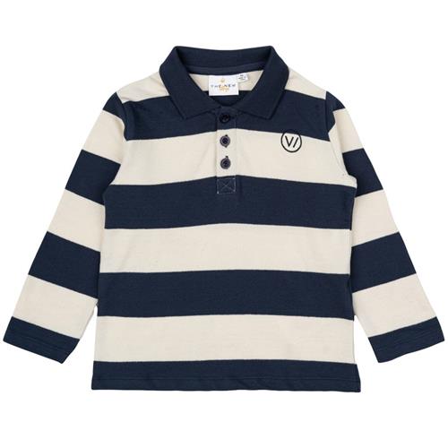 The New Siblings GOTS Nixon Pique Tee Mood Indigo Striped | Marine blå | 80 cm