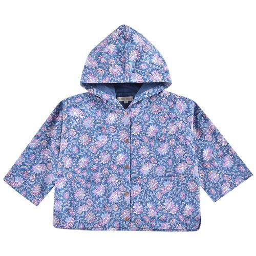 Louise Misha Felvet Regnfrakke Blue Capri Cove 5 Y  Blå  5 år  kvinde