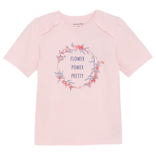 Se Minymo T-shirt Pink Dogwood | Lyserød | 122 cm ved Babyshop