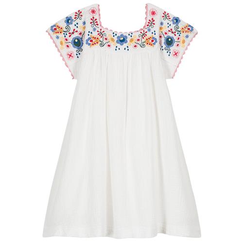 Louise Misha Daya Kjole White 7 Y  Hvid  7 år  kvinde