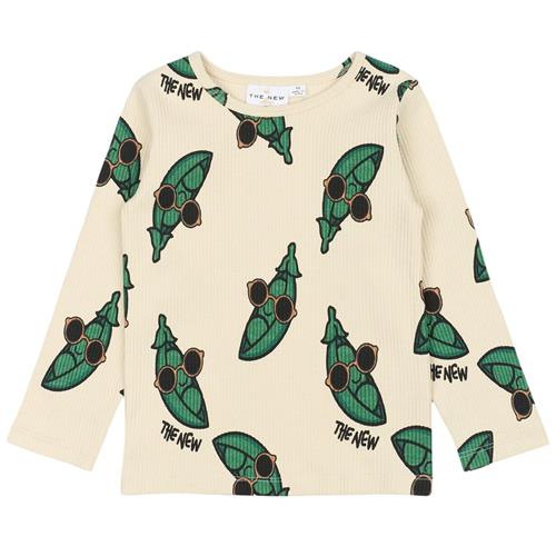 The New Siblings GOTS Nevi Rib T-shirt White Swan 110 cm  Creme  110 cm  mand