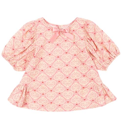 Konges Sløjd GOTS Ava Kortærmet Bluse Lacy Pink 5-6 Y  Lyserød  5-6 år  kvinde