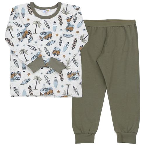 Joha Pyjamas Off White 120 cm  Grøn  120 cm  mand