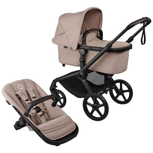 Bugaboo Bugaboo Fox 5 Renew Complete Barnevogn Black/desert Taupe Melange | Sort | 0-3