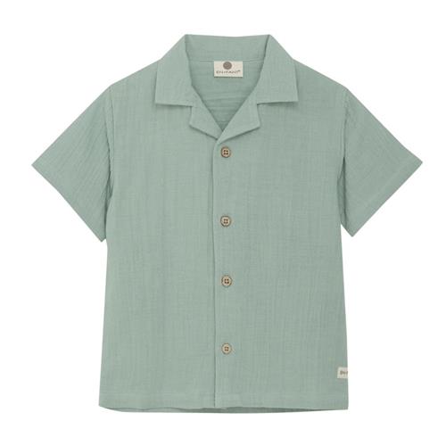 EnFant GOTS Kortærmet Skjorte I Musselin Jadeite 122 cm  Grøn  122 cm  mand