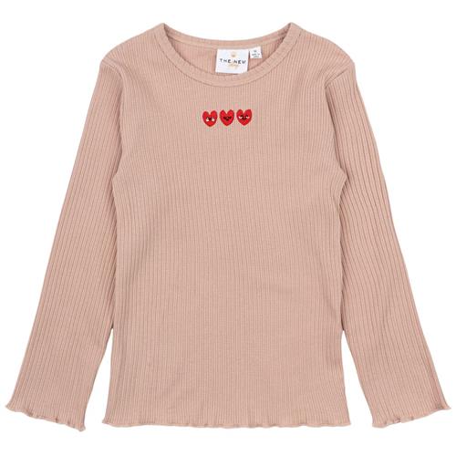 The New Siblings GOTS Neve Rib T-shirt Adobe Rose 80 cm  Lyserød  80 cm  kvinde