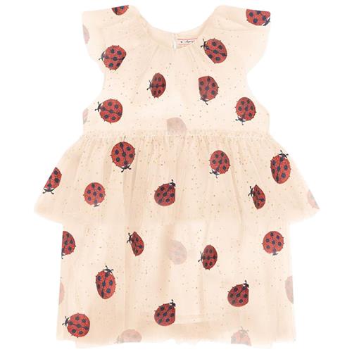 Konges Sløjd Fayette Kjole Ladybug Glitter 2 Y  Creme  2 år  kvinde