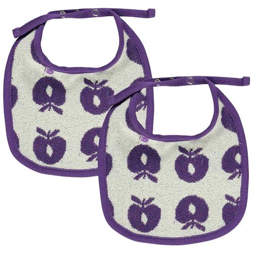 Småfolk 2-Pack Hagesmække Apples Purple One Size      Unisex