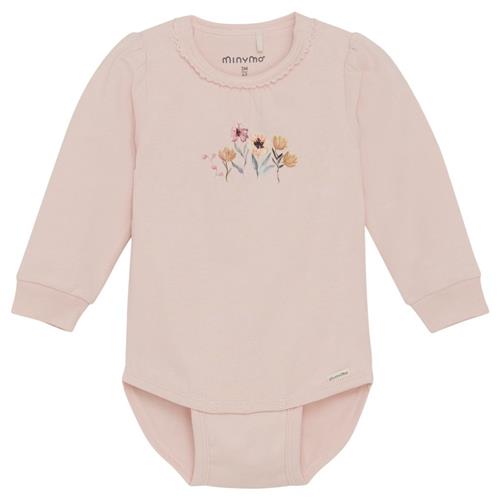 Minymo GOTS Baby Body Peach Whip 62 cm  Lyserød  62 cm  Unisex