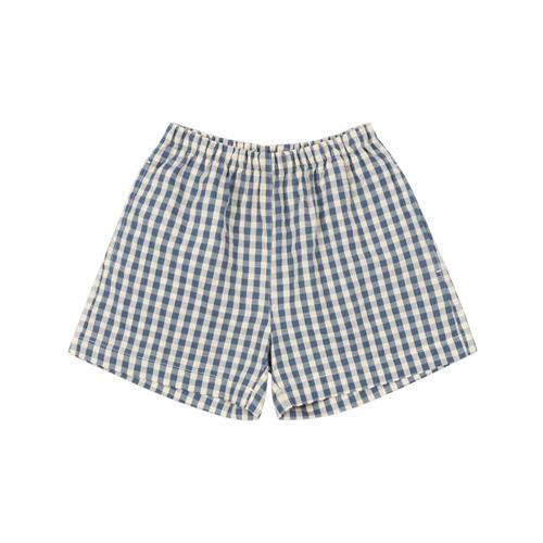 Konges Sløjd GOTS Kim Shorts Captains Blue Check | Blå | 7-8 years