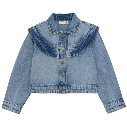 EnFant Denim-jakke Light Denim Blue 116 cm  Blå  116 cm  kvinde