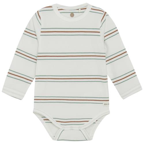 EnFant Stribet Baby Body Jadeite 56 cm  Creme  56 cm  mand