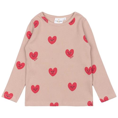 The New Siblings GOTS Nynne Rib T-shirt Adobe Rose 80 cm  Lyserød  80 cm  kvinde