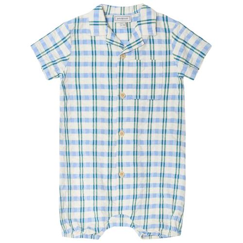 garbo&friends Seersucker Onesie Check Mar 62/68 cm  Grøn  62/68 cm  Unisex