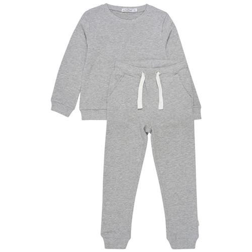 Minymo Sæt Med Tøj Greymelange 80 cm  Grå  80 cm  Unisex