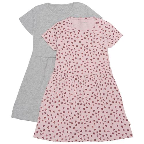 Minymo 2-pak Kjole Grey Melange 110 cm  Grå  110 cm  kvinde
