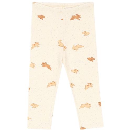 Se Konges Sløjd GOTS Minnie Leggings Petit Lapin 9 months  Creme  9 måneder  kvinde ved Babyshop