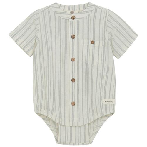 EnFant GOTS Kortærmet Body Skjorte Eggnog 74 cm  Creme  74 cm  mand