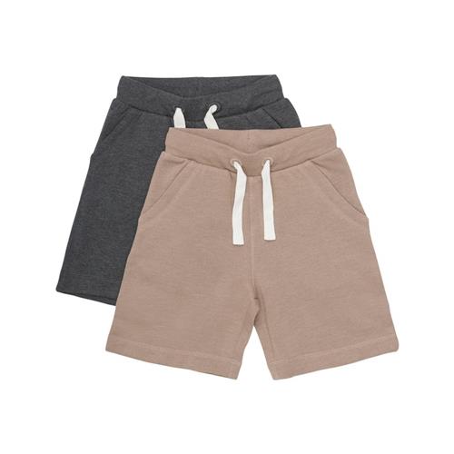 Minymo Basic 53 2-pak Sweatshorts Fossil | Brun | 128 cm