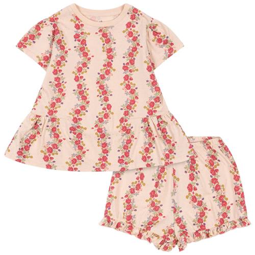 Se Konges Sløjd GOTS Famo Frill Sæt Floria Pink | Lyserød | 2 years ved Babyshop