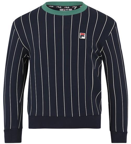 Se Fila Sweatshirt - Lukow - Black Iris/Bright White Striped ved KidsWorld