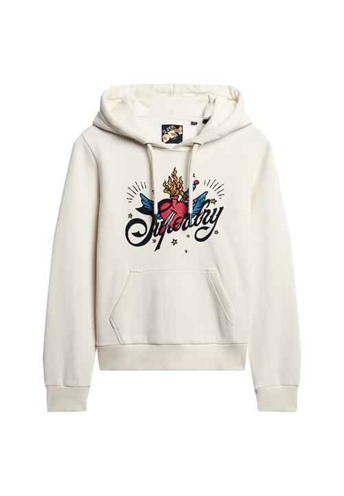 Se Superdry Sweatshirt 'Tattoo'  elfenben / blå / rød / sort ved About You