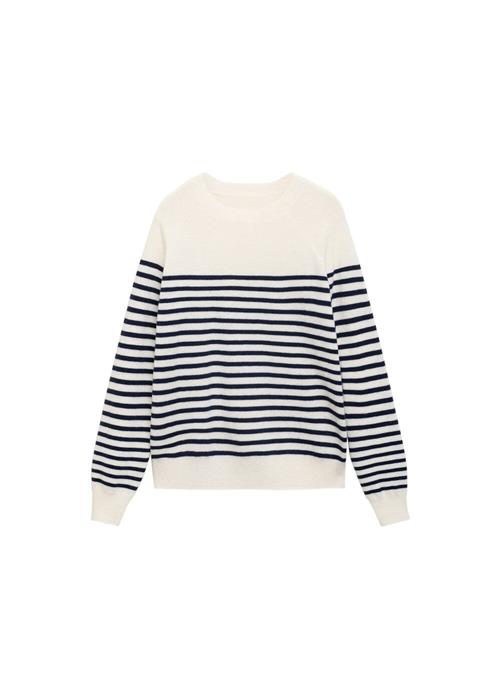 Se MANGO Pullover 'Serrano'  creme / navy ved About You