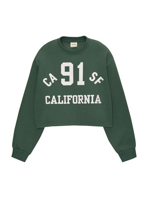 Se Pull&Bear Sweatshirt  jade / hvid ved About You