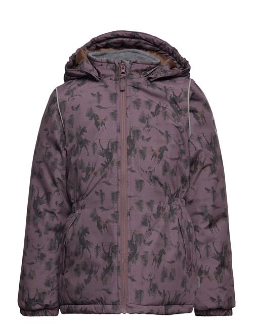 Winter Jacket Aop Mikk-line Purple