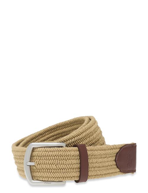 Leather-Trim Braided Belt Polo Ralph Lauren Brown