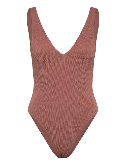 Seadive Deep V Neck Piece Seafolly Brown