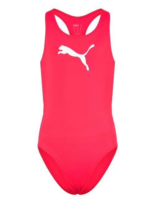 Puma Swim Girls Racerback Swimsuit 1P Puma Swim Red