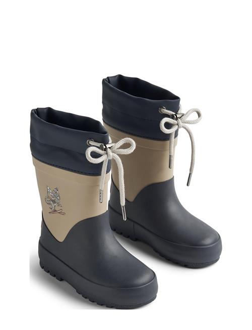 Se Rubber Boot Thermo Solid Wheat Navy ved Booztlet