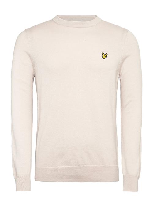 Se Cotton Merino Crew Neck Jumper Lyle & Scott Cream ved Booztlet